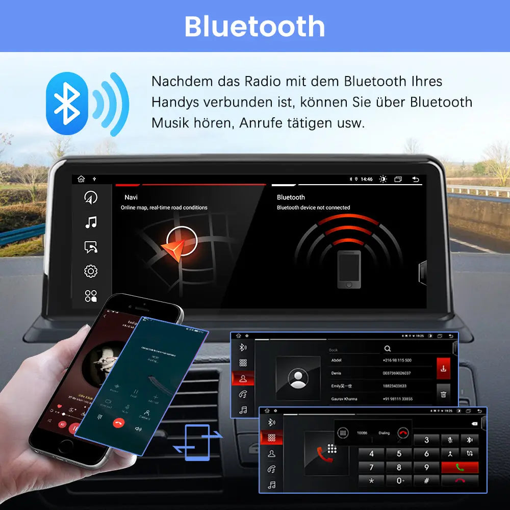 Car Radio Stereo for Passt nur für BMW 1 Serie mit CCC System Built in Carplay/Android Auto SWC BT AM/FM AWESAFE SHOP