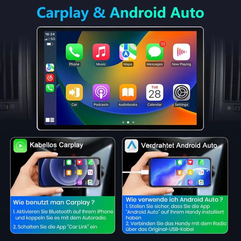 Android Radio Für Fiat Ducato (2006-2013)  Built in Carplay/Android Auto SWC BT AM/FM AWESAFE SHOP