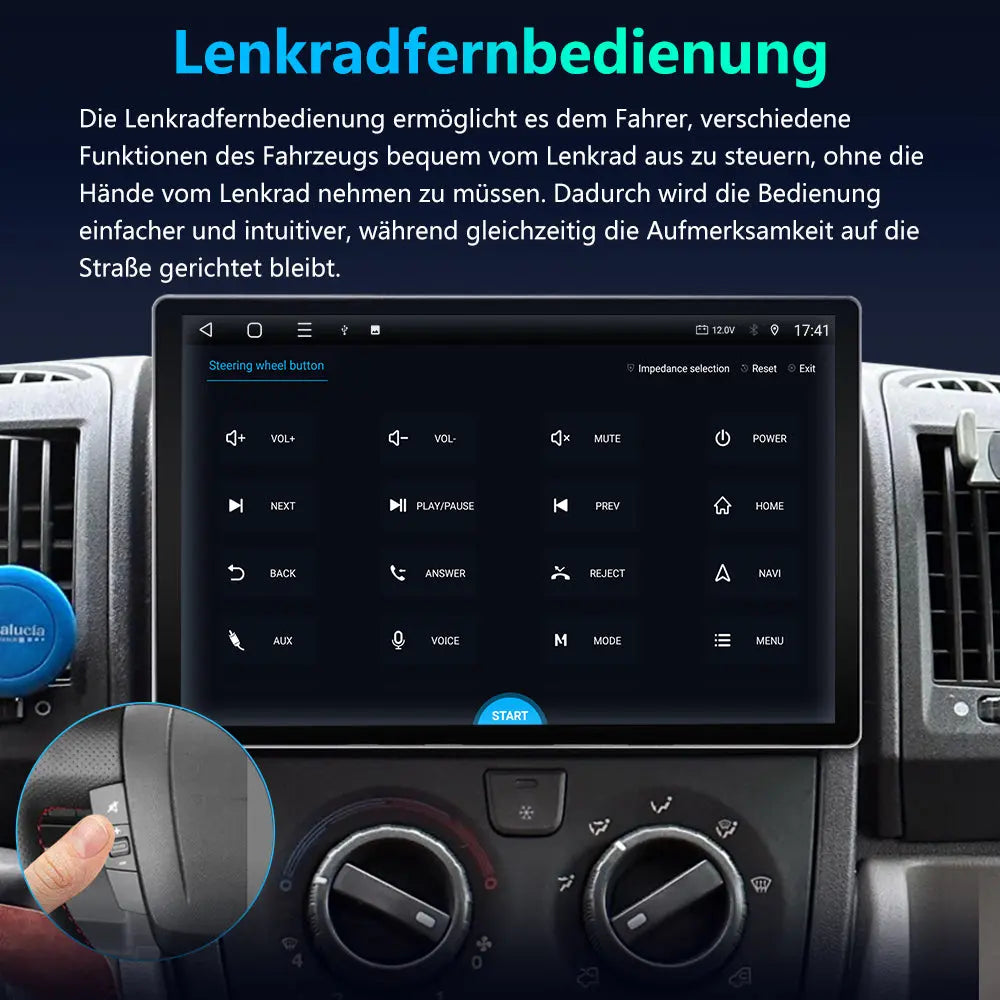 Android Radio Für Fiat Ducato (2006-2013)  Built in Carplay/Android Auto SWC BT AM/FM AWESAFE SHOP