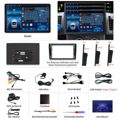 Android Radio Für Fiat Ducato (2006-2013)  Built in Carplay/Android Auto SWC BT AM/FM AWESAFE SHOP