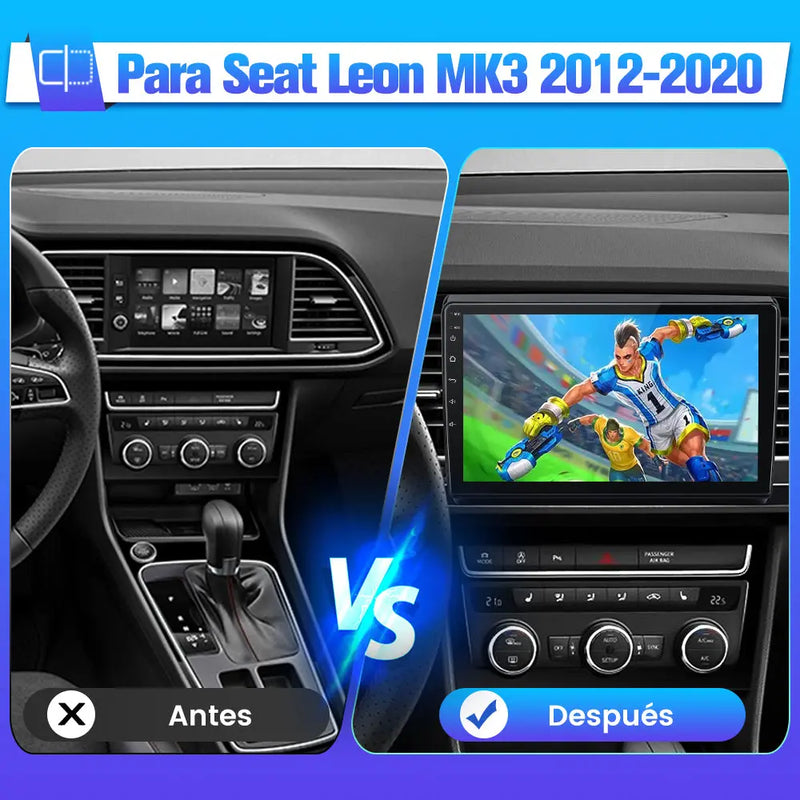 AWESAFE [Android 12.0 2GB+32GB] Radio Coche Pantalla Seat Leon MK3 2012-2020 con Carplay/Android Auto,Autoradio de 9 Pulgadas Pantalla Táctil con WiFi/GPS/Bluetooth/DSP/RDS/USB/FM Am,Apoyo MirrorLink AWESAFE