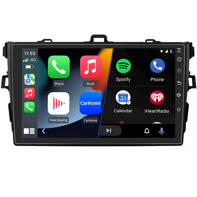 AWESAFE Car Stereo for Toyota Corolla 2006-2012 with 9 inch Touch Screen Android 12.0 2+32GB Car Radio Auto Radio with Carplay/Android Auto/Bluetooth/GPS/FM Support Steering Wheel Controls and Parking Assist AWESAFE