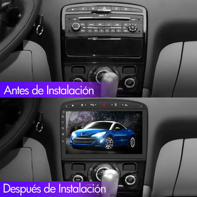 AWESAFE Android 12.0 [2GB+32GB] Radio Coche con Pantalla Táctil 9 Pulgadas para Peugeot 308/408 2007-2013, Autoradio con Carplay/WiFi/Bluetooth/GPS/FM, Admite Mandos Volante y Aparcamiento AWESAFE