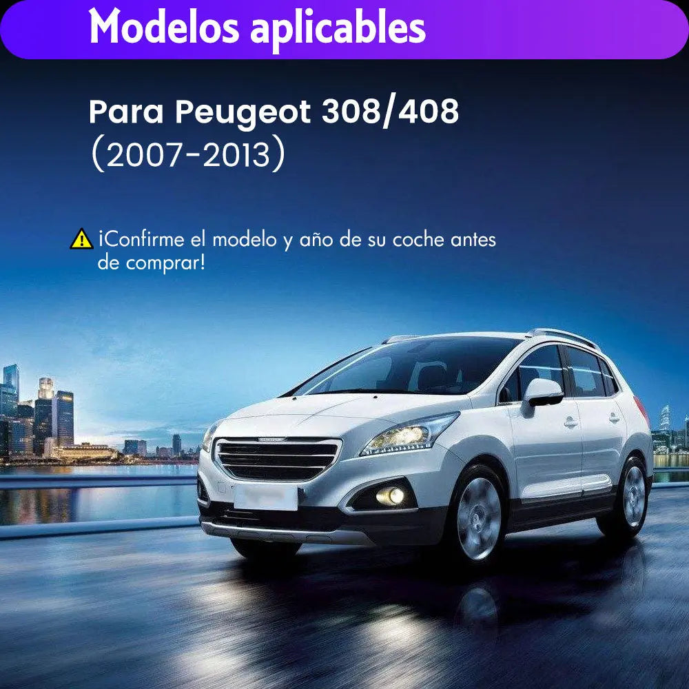 AWESAFE Android 12.0 [2GB+32GB] Radio Coche con Pantalla Táctil 9 Pulgadas para Peugeot 308/408 2007-2013, Autoradio con Carplay/WiFi/Bluetooth/GPS/FM, Admite Mandos Volante y Aparcamiento AWESAFE