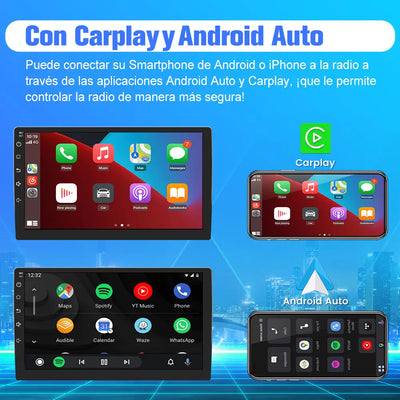 AWESAFE Android 10.0 [2GB+32GB] Radio Coche con Pantalla Táctil 9 Pulgadas para Ford S-MAX 2007-2008, Autoradio con Carplay/WiFi/Bluetooth/GPS/FM, Apoya Mandos Volante y Aparcamiento AWESAFE