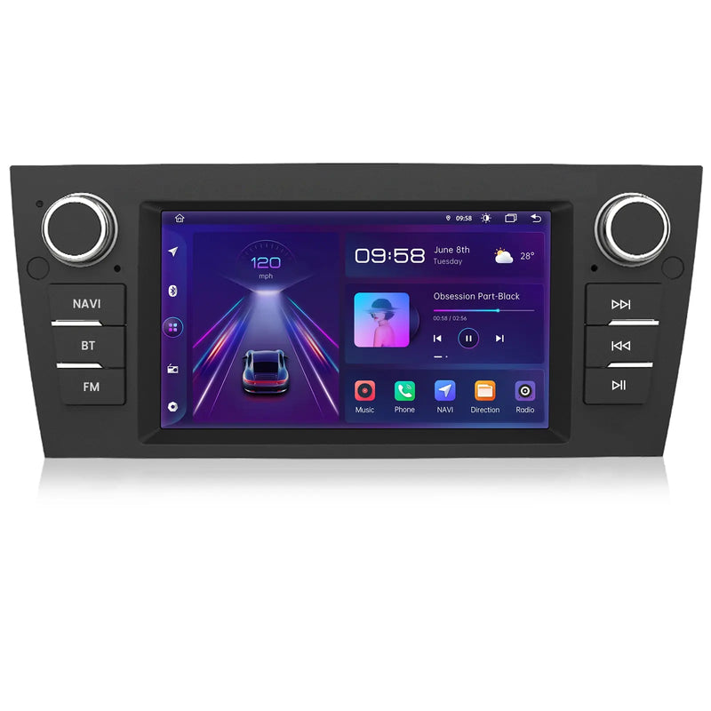 AWESAFE Android 12.0 [2GB+32GB] Radio Coche con Pantalla Táctil 7” para BMW Serie 3 E90/E91/E92/E93, Autoradio con Carplay/Android Auto/Bluetooth/GPS/FM, Apoya Mandos Volante y Aparcamiento AWESAFE