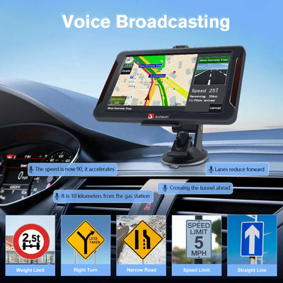 GPS Navigation for Car 7 Inch Vehicle GPS Navigation North America Lifetime Maps AWESAFE