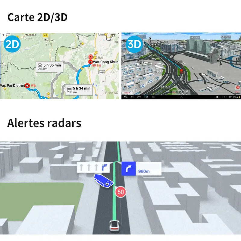 GPS compatible avec les petits et moyens camions ou camionnettes, les véhicules récréatifs et plusencore.Prend en charge 12-24y AWESAFE