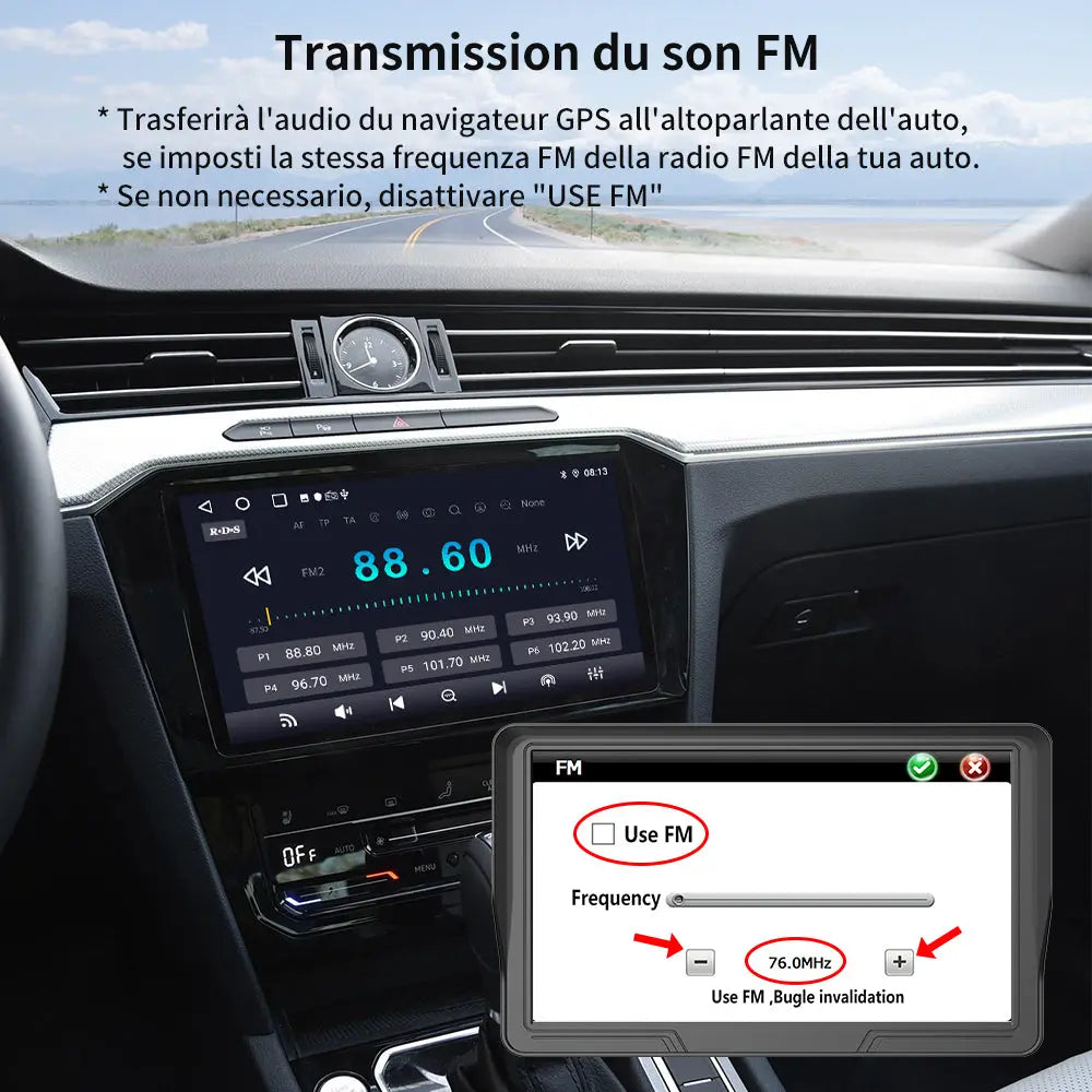 GPS compatible avec les petits et moyens camions ou camionnettes, les véhicules récréatifs et plusencore.Prend en charge 12-24y AWESAFE