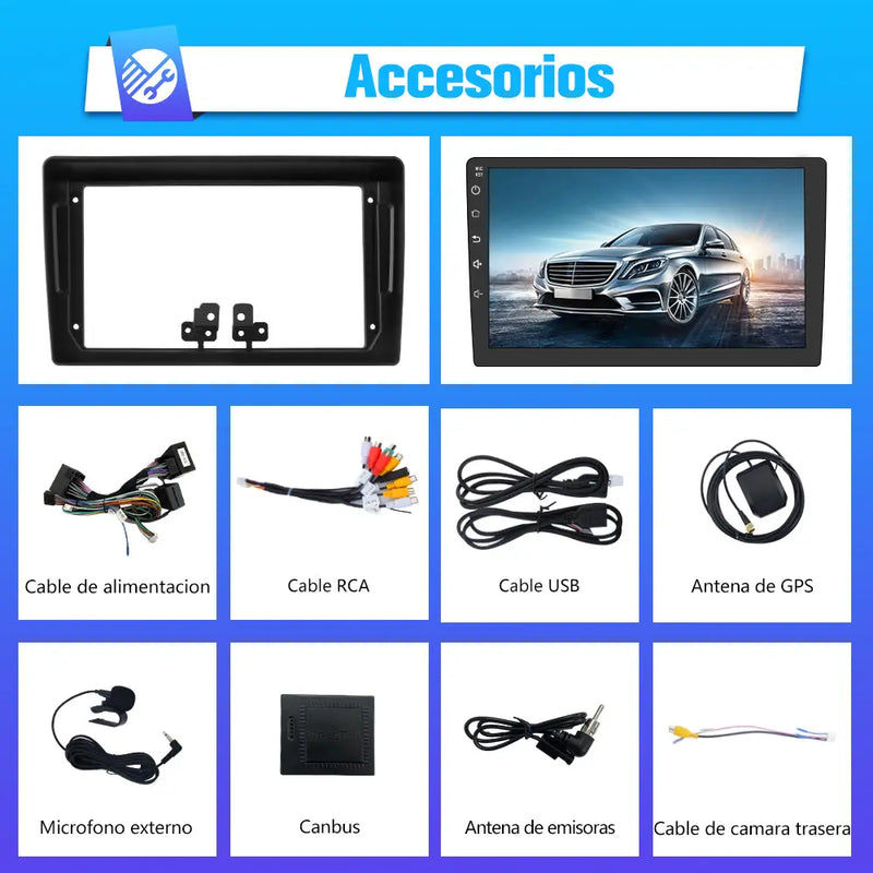 AWESAFE Android 12.0 [2GB+32GB] Radio Coche para Peugeot 407 2004-2008 con Carplay/Android Auto, 9 Pulgadas Pantalla Táctil/WiFi/GPS/Bluetooth/DSP/RDS/USB/FM/MirrorLink/Mandos de Volantes AWESAFE