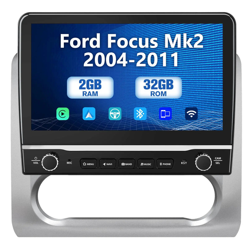 AWESAFE [Android 12.0 2GB+32GB] 10.1 Pulgadas Radio Pantalla Ford Focus Mk2 2004-2011 con Carplay/AndroidAuto, Pantalla Táctil con 28 Interfaces de Temas/WiFi/GPS/Bluetooth/DSP/RDS/USB/FM/MirrorLink AWESAFE