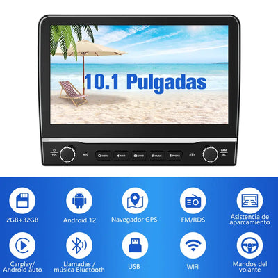 AWESAFE [Android 12.0 2GB+32GB] 10.1 Pulgadas Pantalla Seat Leon MK2 2005-2012 con Carplay/AndroidAuto, Pantalla Táctil con 28 Interfaces de Temas/WiFi/GPS/Bluetooth/DSP/RDS/USB/FM/MirrorLink AWESAFE