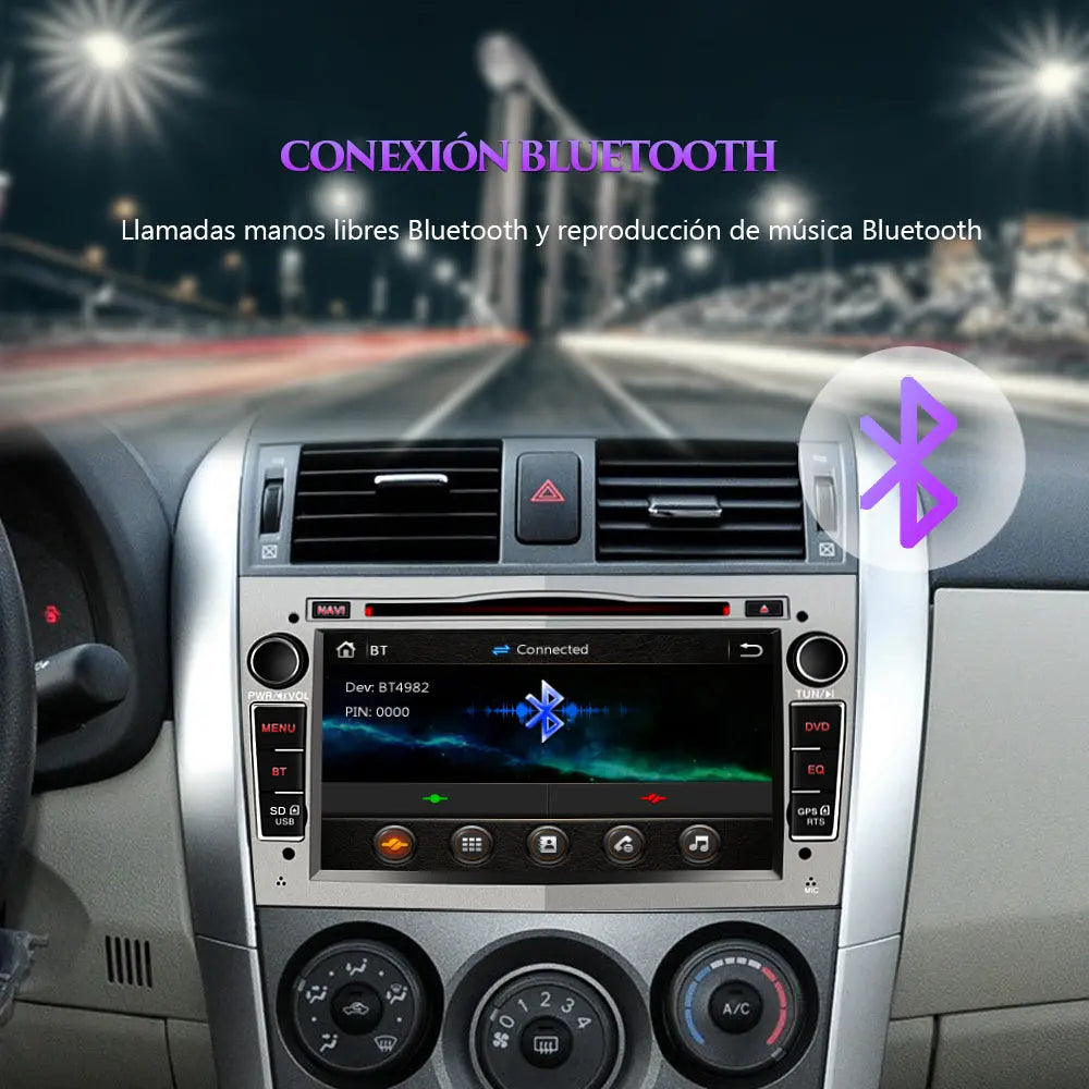 AWESAFE Radio Coche 7 Pulgadas con Pantalla Táctil 2 DIN para Opel, Autoradio con Bluetooth/GPS/FM/RDS/CD DVD/USB/SD, Apoyo Mandos Volante, Mirrorlink y Aparcamiento (Gris) AWESAFE