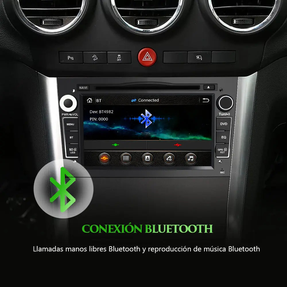 AWESAFE Radio Coche 7 Pulgadas con Pantalla Táctil 2 DIN para Opel, Opel Autoradio con Bluetooth/GPS/FM/RDS/CD DVD/USB/SD, Apoyo Mandos Volante, Mirrorlink y Aparcamiento (Negra) AWESAFE