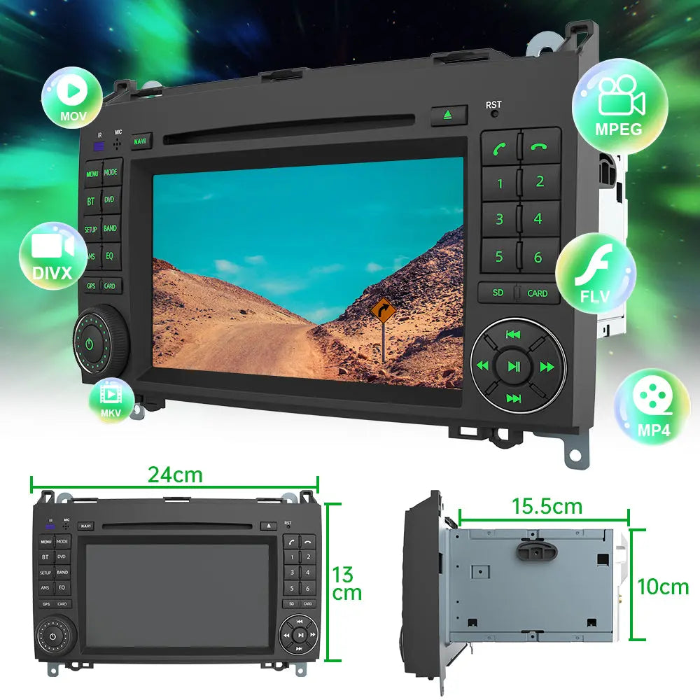 Android 13 Autoradio für Mercedes Benz Klasse A/B/V Klasse Vito Viano Sprinter 2500 3000 W169 B200 W639 mit Carplay & Android Auto - 9 Zoll Touchscreen Radio mit WiFi DSP EQ Android 13 Autoradio für Mercedes Benz Klasse A/B/V Klasse Vito Viano Sprinter 2500 3000 W169 B200 W639 mit Carplay & Android Auto - 9 Zoll Touchscreen Radio mit WiFi DSP EQ