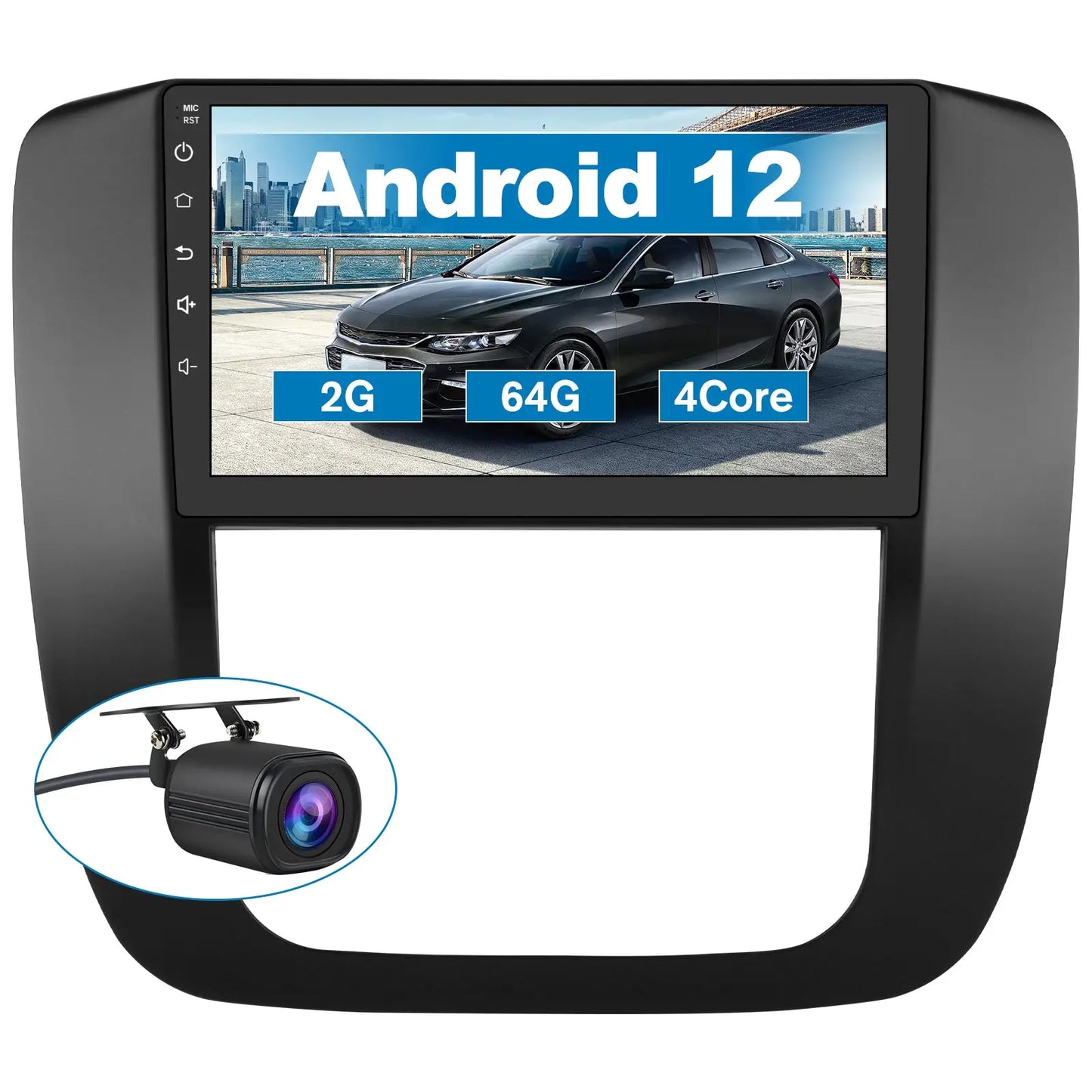 Andriod Car Radio Stereo for GMC Yukon 2007-2013 & Chevrolet Tahoe/Suburban 2007-2013 Built in Wireless Carplay Android Auto 2GB+64GB GPS Navigation & WiFi 10 inch. AWESAFE