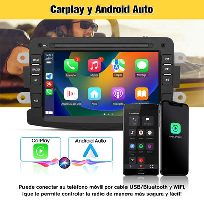 AWESAFE Android 12.0 [2GB+32GB] Radio Coche con Pantalla Táctil 7 Pulgadas, Autoradio para Renault Dacia Sandero/Duster/Logan/Captur/Lodgy/Dokker/Symbol,con Carplay y Android Auto AWESAFE