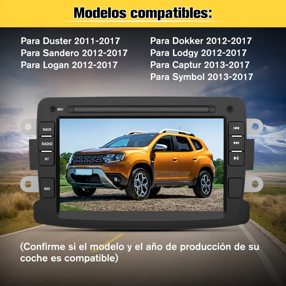 AWESAFE Android 12.0 [2GB+32GB] Radio Coche con Pantalla Táctil 7 Pulgadas, Autoradio para Renault Dacia Sandero/Duster/Logan/Captur/Lodgy/Dokker/Symbol,con Carplay y Android Auto AWESAFE