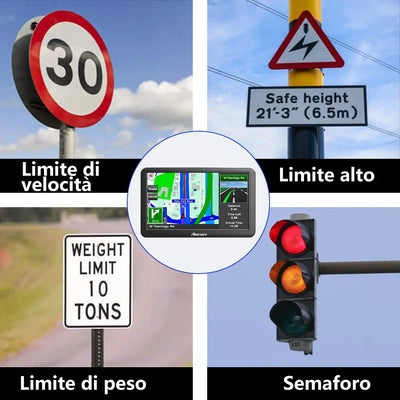 AWESAFE Navigatore7 Pollici Navigatore AutoPossiamo usarlo per Auto /Camion / Pedoni/ Biciclette /Emergenza / Autobus / Taxi AWESAFE