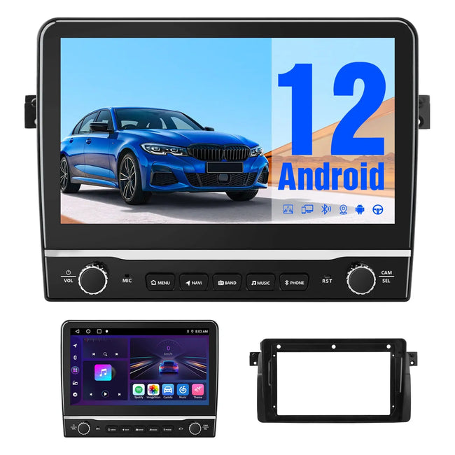 AWESAFE Android 12.0 [2GB+32GB] Radio Coche para BMW E46 con Pantalla Táctil 10.1” y Panel de Tecla, Autoradio con Carplay/Android Auto/Bluetooth/GPS/FM/RDS/USB, Apoya Mandos Volante y Aparcamiento AWESAFE