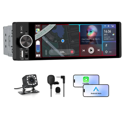 Wireless Smart Touchscreen Display 6.36'' | Bluetooth | Voice Control | HD Multimedia Screen AWESAFE
