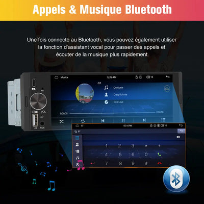 Wireless Smart Touchscreen Display 6.36'' | Bluetooth | Voice Control | HD Multimedia Screen AWESAFE