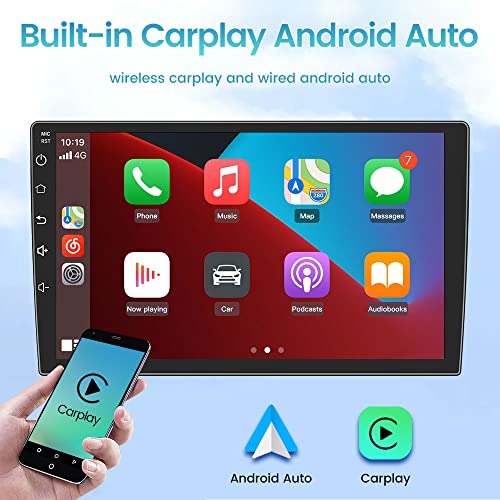 AWESAFE Android 12 Car Radio Stereo for Jeep Patriot Compass 2007-2009 with Built-in Wireless Apple CarPlay & Android Auto