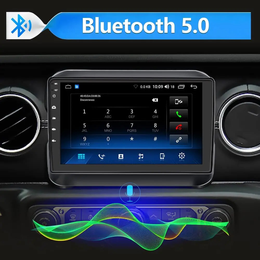 Android auto Bluetooth pour 2018 2019 2020 2021 JEEP Wrangler radio mise à  niveau système stéréo système de navigation GPS