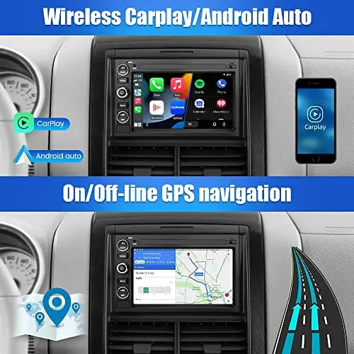 AWESAFE Android 12 Car Radio Stereo for Ford F150 F250 F350 Fusion Edge Explorer Taurus Freestar 7 inch Touch Screen with Built-in Wireless Apple CarPlay & Android Auto AWESAFE