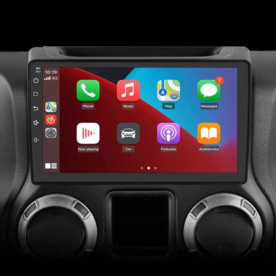 AWESAFE Car Radio Stereo Andriod 10 for Jeep Wrangler JK Compass Grand Cherokee Dodge Ram with Built in Apple Carplay Andriod Auto AWESAFE