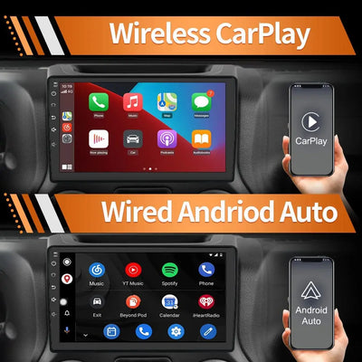 AWESAFE Car Radio Stereo Andriod 10 for Jeep Wrangler JK Compass Grand Cherokee Dodge Ram with Built in Apple Carplay Andriod Auto AWESAFE