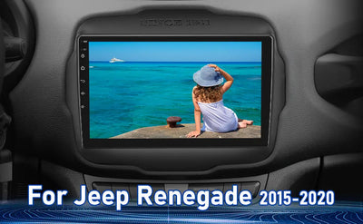 AWESAFE Car Radio Stereo Compatible with Jeep Renegade GPS Navigation Apple CarPlay Andriod Auto AWESAFE