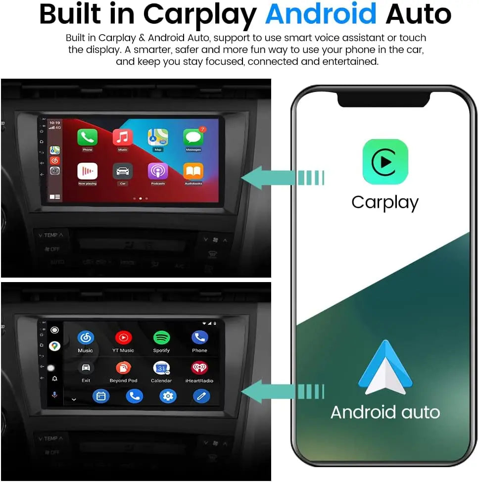 AWESAFE Car Radio Stereo for Toyota Prius 2010-2016 with Built-in Wireless Apple CarPlay & Android Auto AWESAFE
