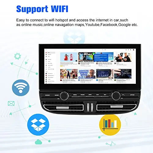 AWESAFE Car Radio for Porsche Cayenne 2010-2017 Android Car Stereo with CarPlay Android Auto 4GB RAM 64GB ROM Visit the AWESAFE Store