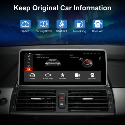AWESAFE Car Stereo for BMW X5 X6 E70 E71(2007 2008 2009) CCC Android System, Multimedia Player Radio Built-in CarPlay Android Auto GPS Navigator Retained iDrive System Support 4G LTE WiFi Bluetooth Visit the AWESAFE Store